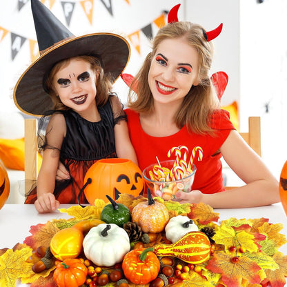 Herbstdeko 170tlg Kürbis Ahornblätter Eicheln Streudeko Thanksgiving