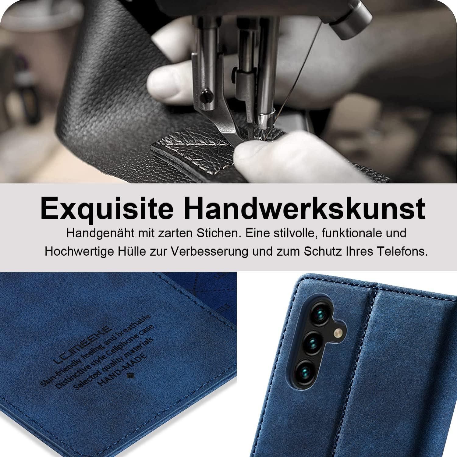 Samsung Galaxy A05S Hülle Leder Klappbar Flip Wallet Case