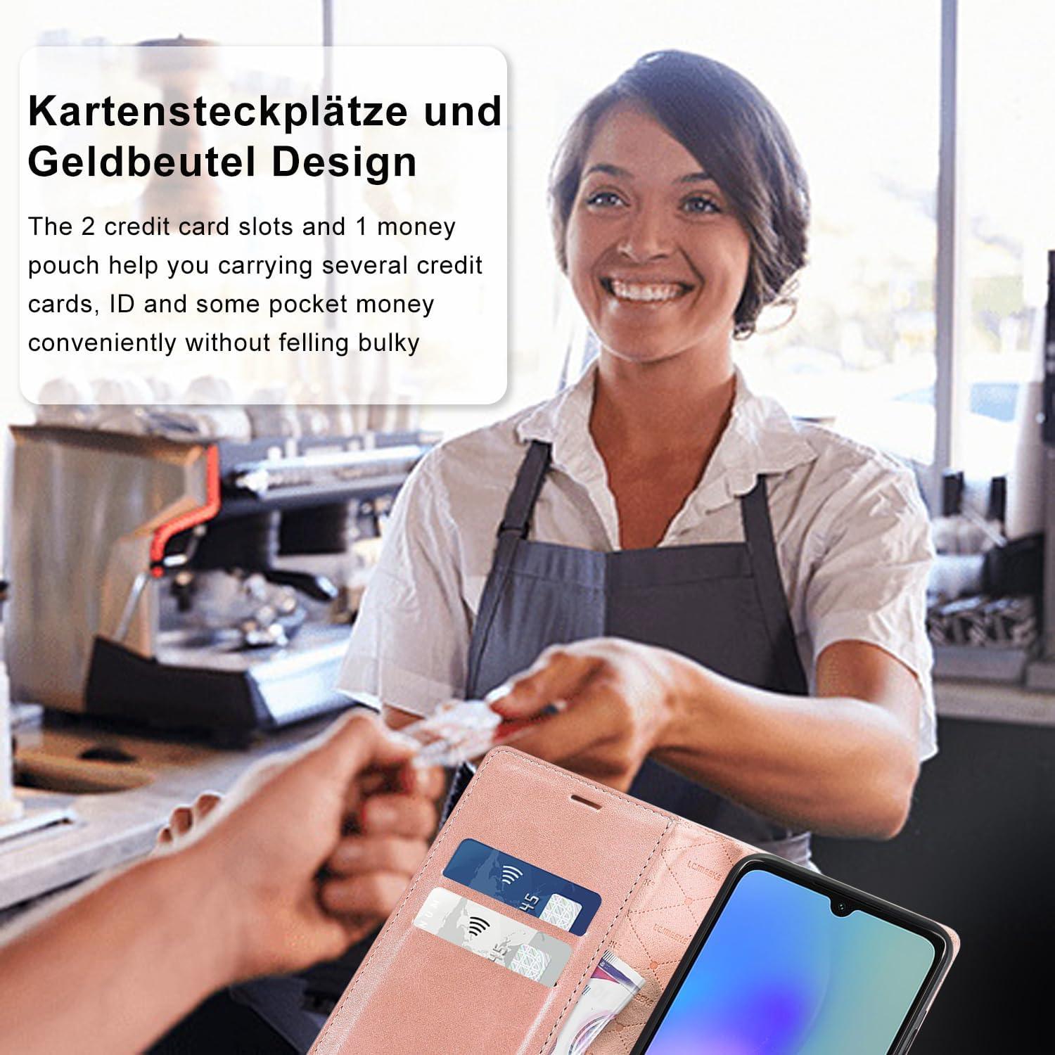 Samsung Galaxy A05S Hülle Leder Klappbar Flip Wallet Stoßfeste Schutzhülle