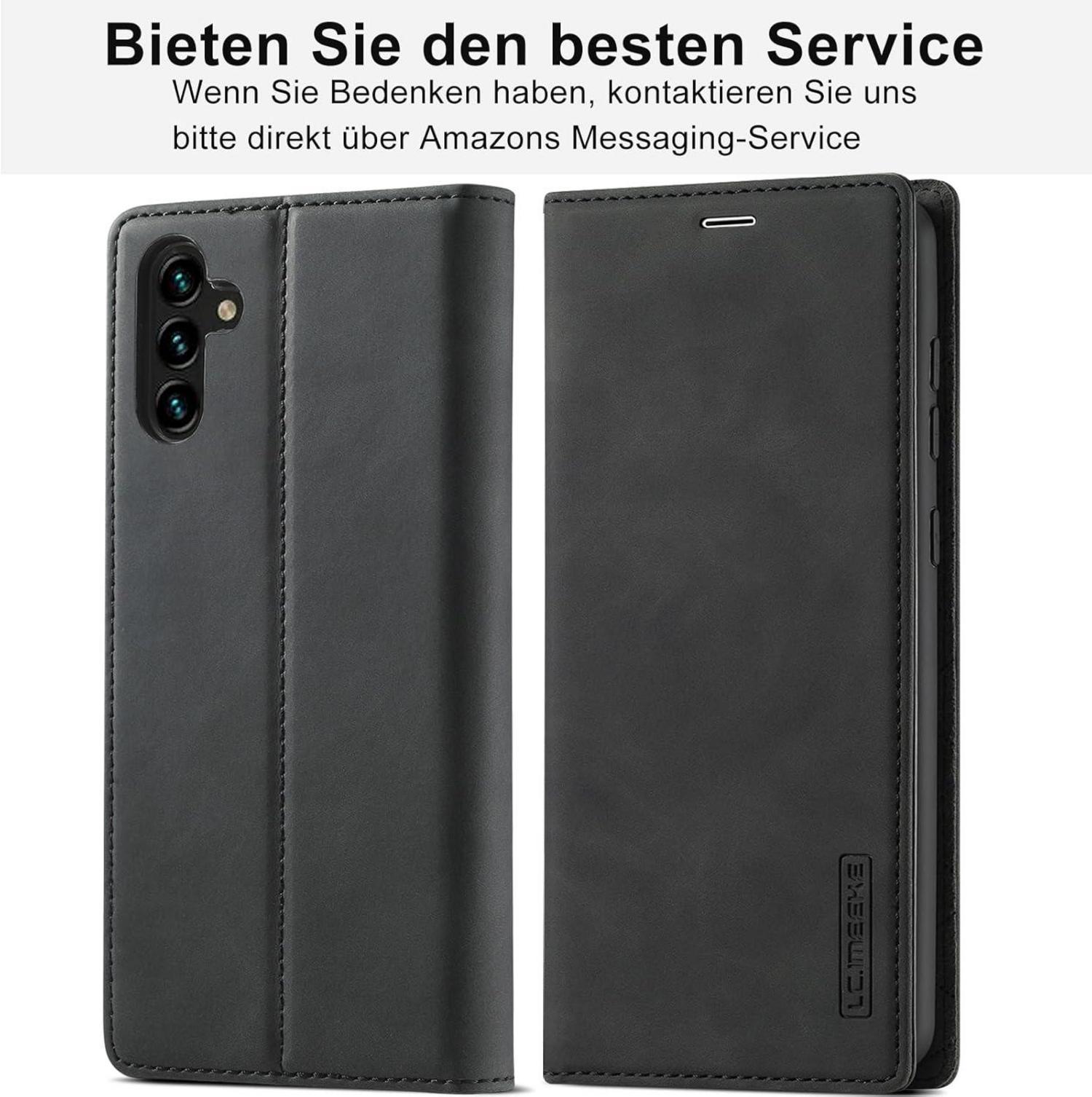 Samsung Galaxy A05S Hülle Leder Flip Wallet Case mit Ständer