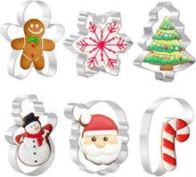 Weihnachts Ausstechformen Set 6-teilig Edelstahl Backzubehör