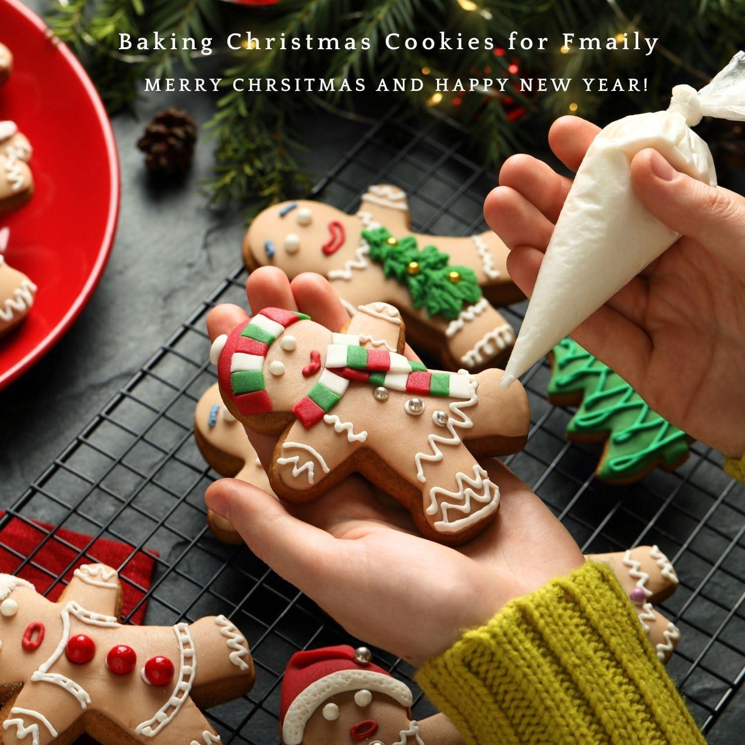 Ausstechformen Weihnachtsmotiv Edelstahl Set 6-teilig Schneeflocke Lebkuchenmann Schneemann Santa