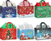Weihnachtstüten Geschenktüten Gewebepapier Santa Claus Design 6er-Pack