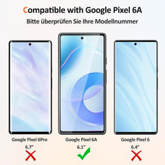 2er Pack Panzerglas Google Pixel 6A 5G Displayschutzfolie 9H