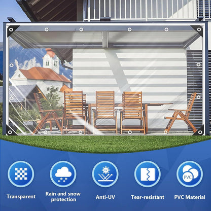 Plane Transparen Staubdicht 3x4m PVC Abdeckplane Wasserdicht