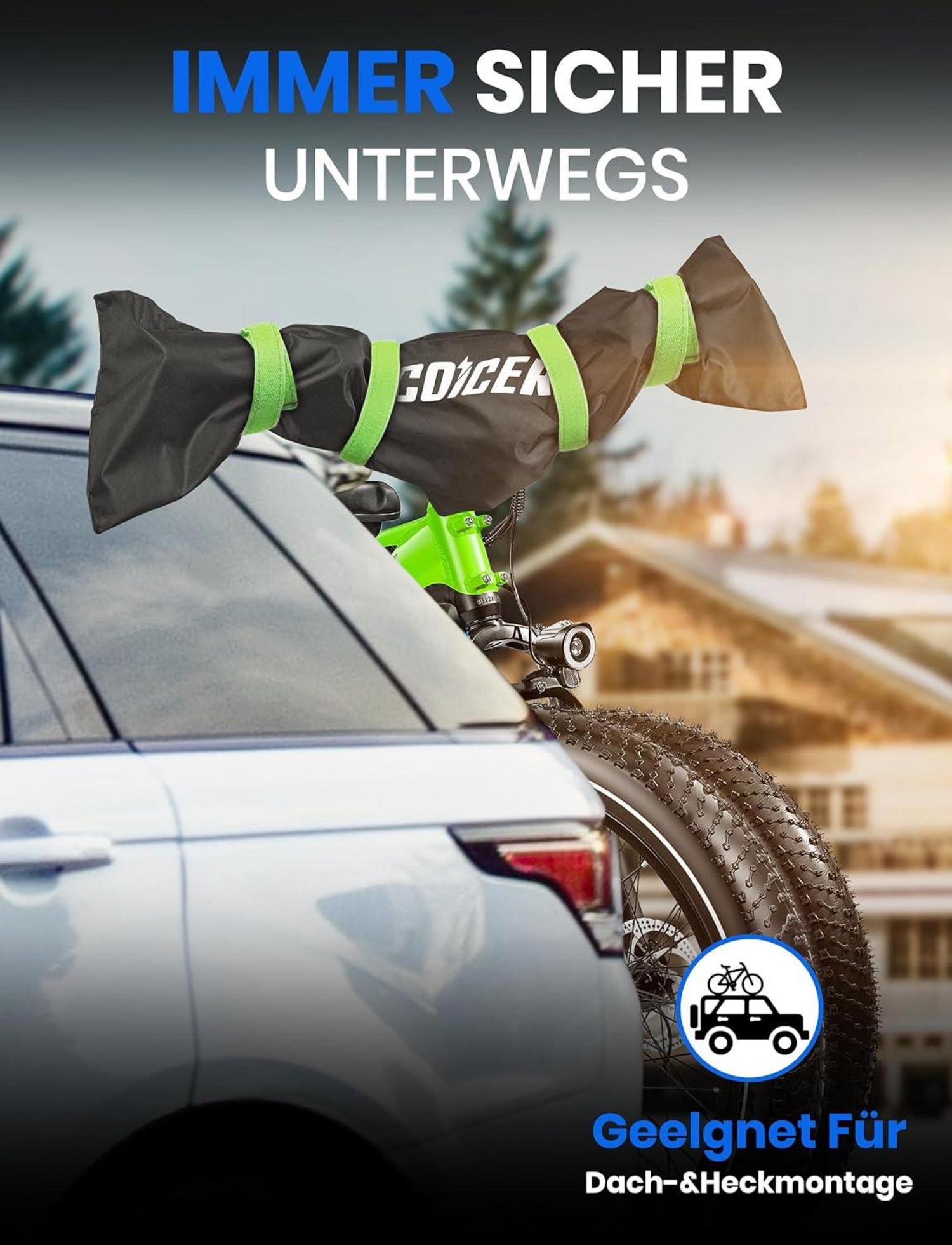 Coicer Lenkerschutzhülle wasserfest und reißfest Grün