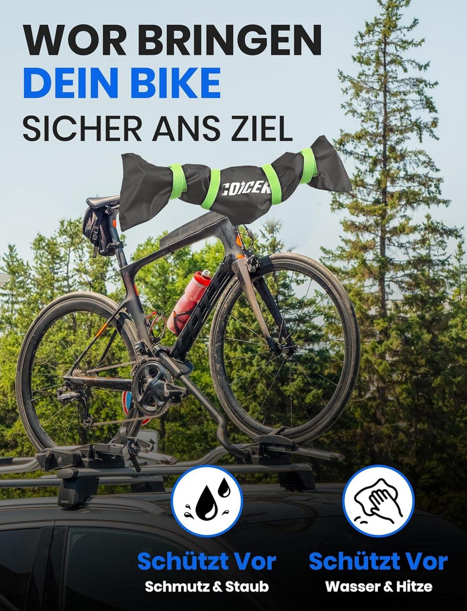 Lenkerschutzhülle Fahrradabdeckung wasserfest grün 300D Oxford