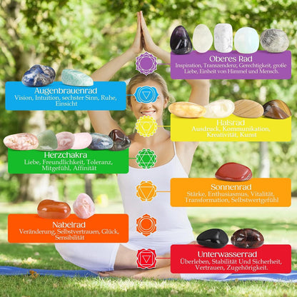 Adventskalender Edelsteine Kristalle Chakra Halskette Meditation Yoga