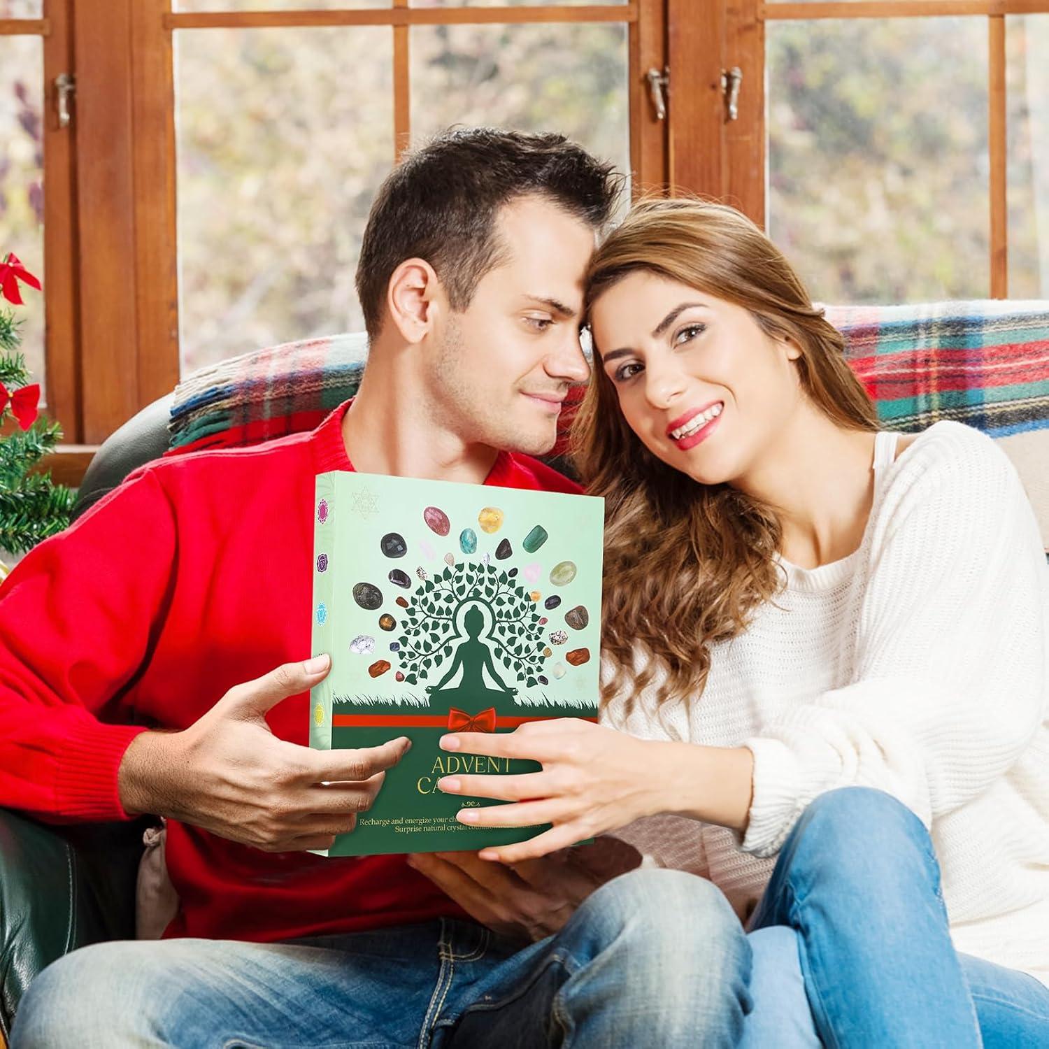 LINROMIA Adventskalender 2024 Frauen Edelsteine Kristalle Chakra Yoga