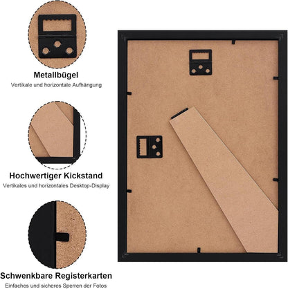Bilderrahmen Set Fotorahmen Holzrahmen Dokumentenrahmen 10x15 cm 12er