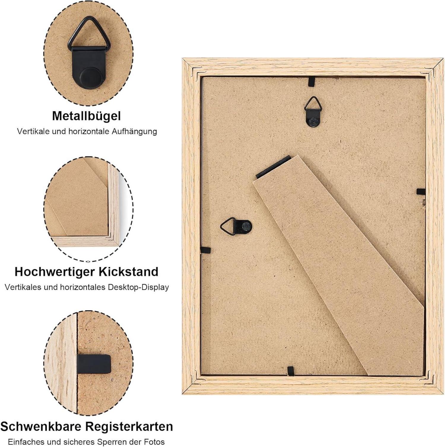 Fotorahmen Set 12er 13x18cm Holz Bilderrahmen Passepartout Acrylglas