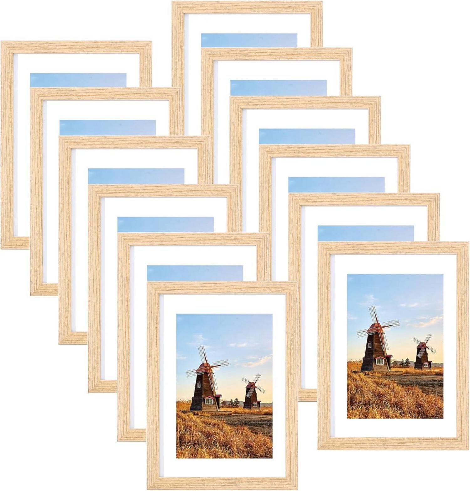 Bilderrahmen 15x20 cm 12er Set Fotorahmen Posterrahmen Holzrahmen