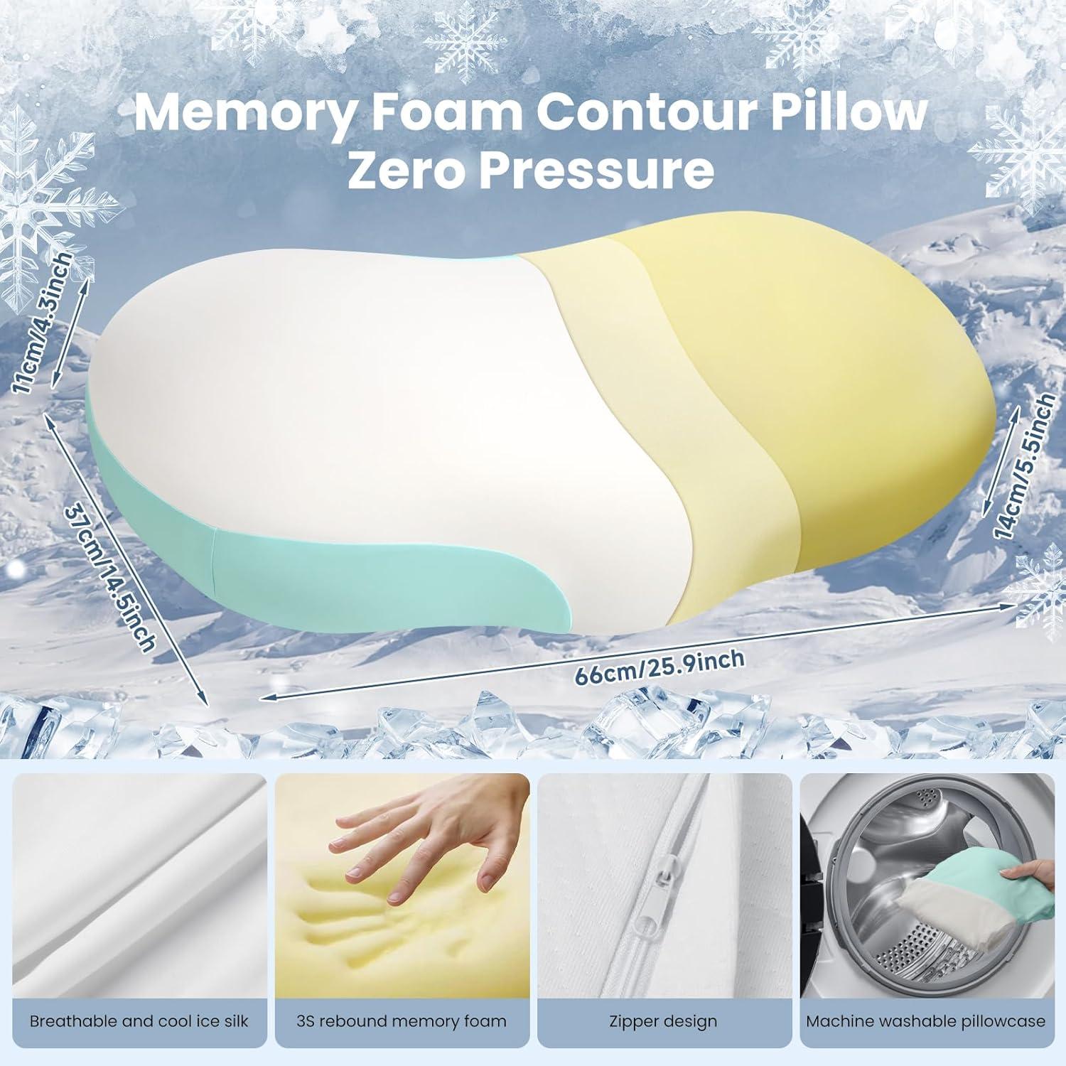 Memory Foam Nackenstützkissen Wolkenform Orthopädisch Waschbar