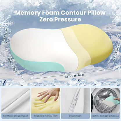 Memory Foam Nackenstützkissen Wolkenform Orthopädisch Waschbar