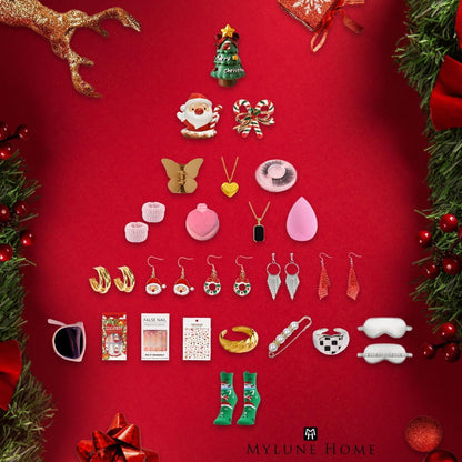 Adventskalender 2024 Schmuck Set Weihnachtsgeschenke Frauen