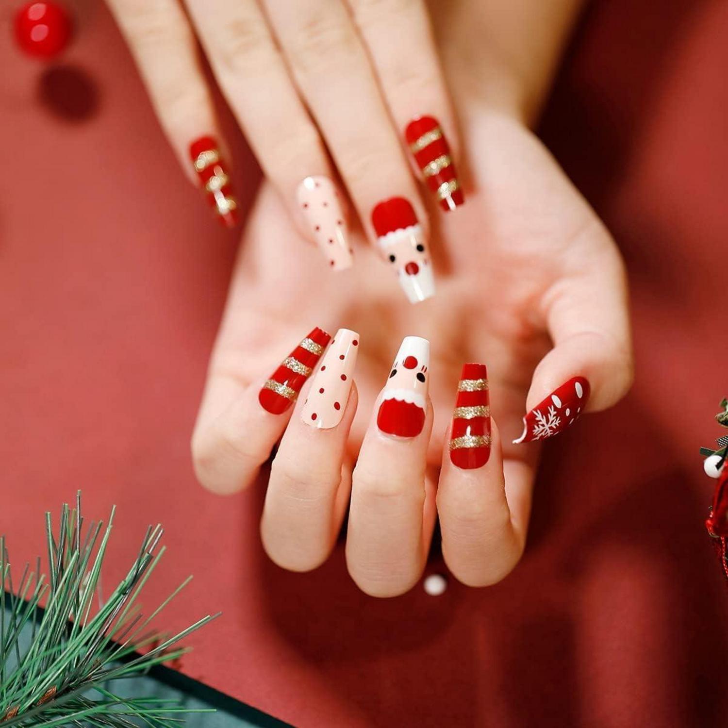 Schmuck Adventskalender 2024 Ohrringe Halskette Nägel 24 Türchen