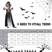 Halloween Sensenmann Mädchen Kostüm - Grim Reaper Skelett