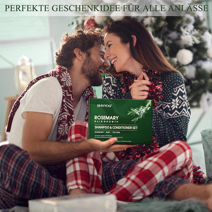 Rosmarin Shampoo & Conditioner Set mit Haarwuchsöl + Bürste