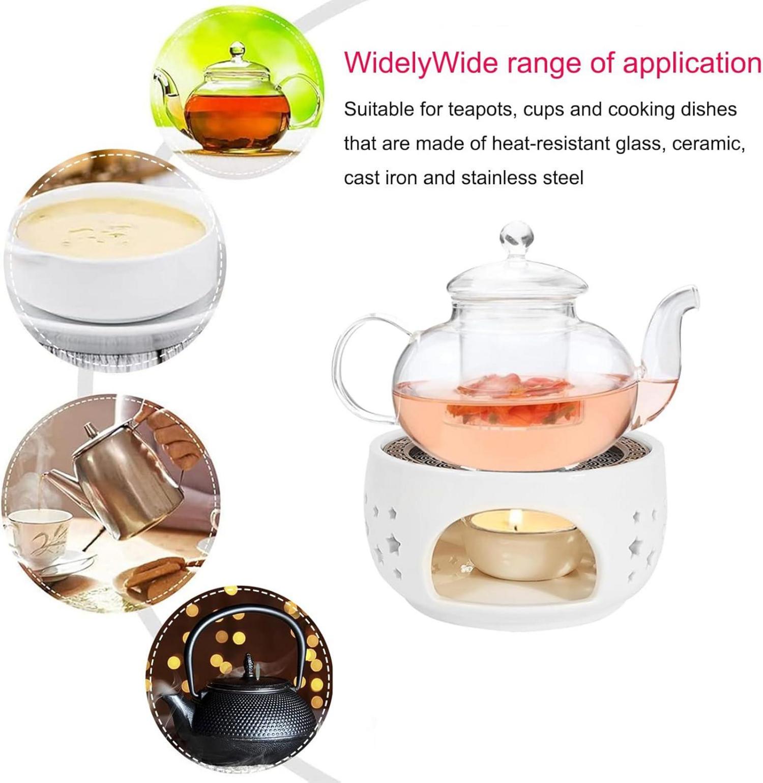 Teewärmer Keramik Teelichthalter Porzellan Herdmatte