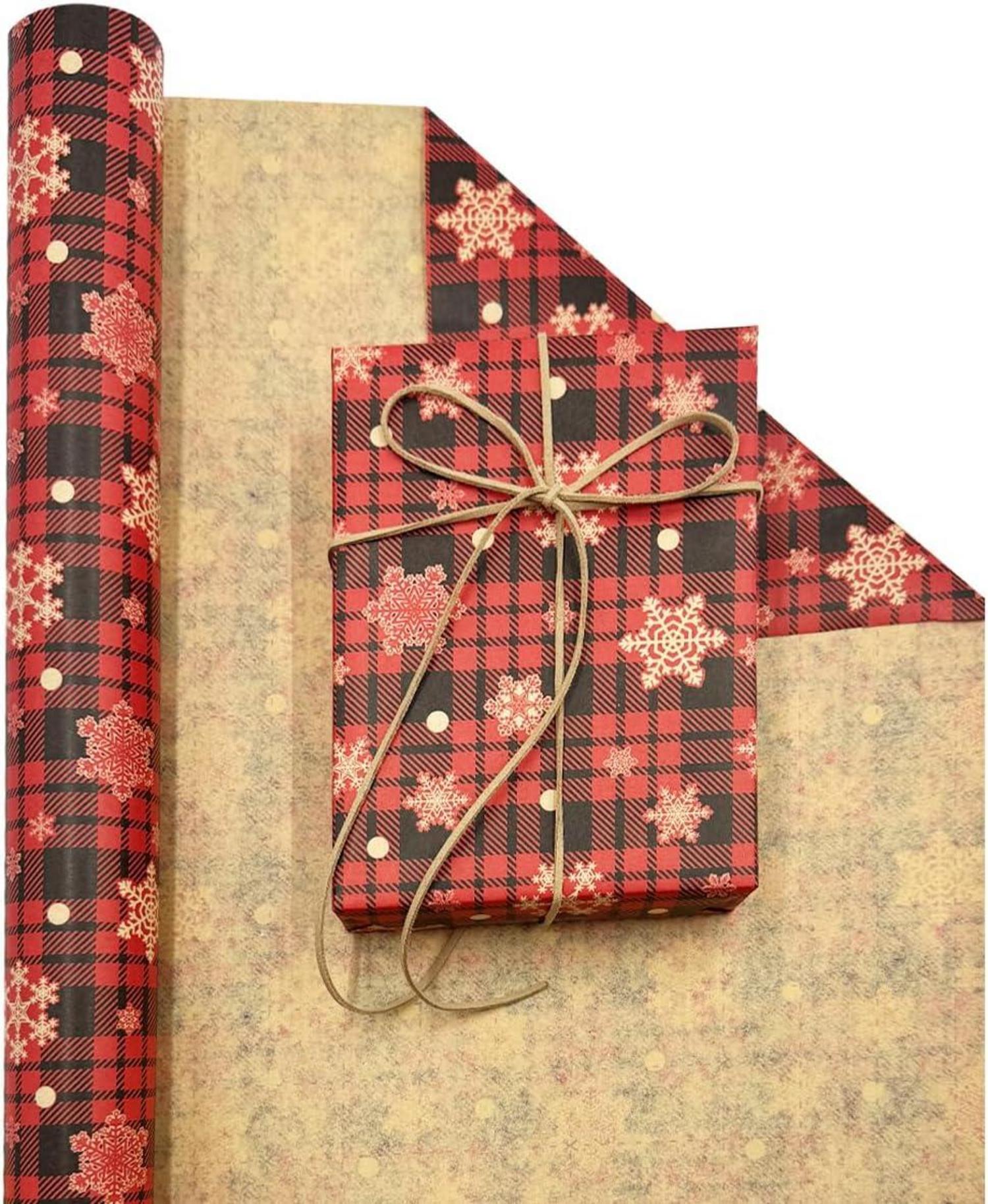 Recycelbare Jumbo-Geschenkpapierrolle Weihnachts-Kraftpapier