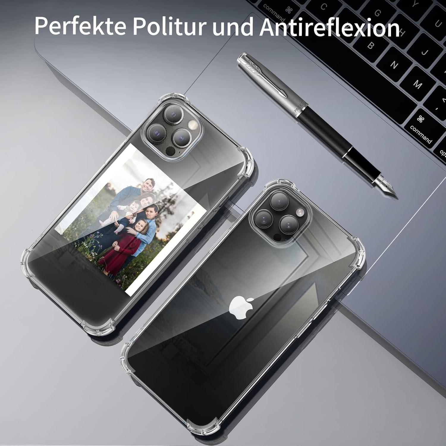 iPhone 11 Pro Max Panzerglas Hülle Schutzfolie Set Transparent