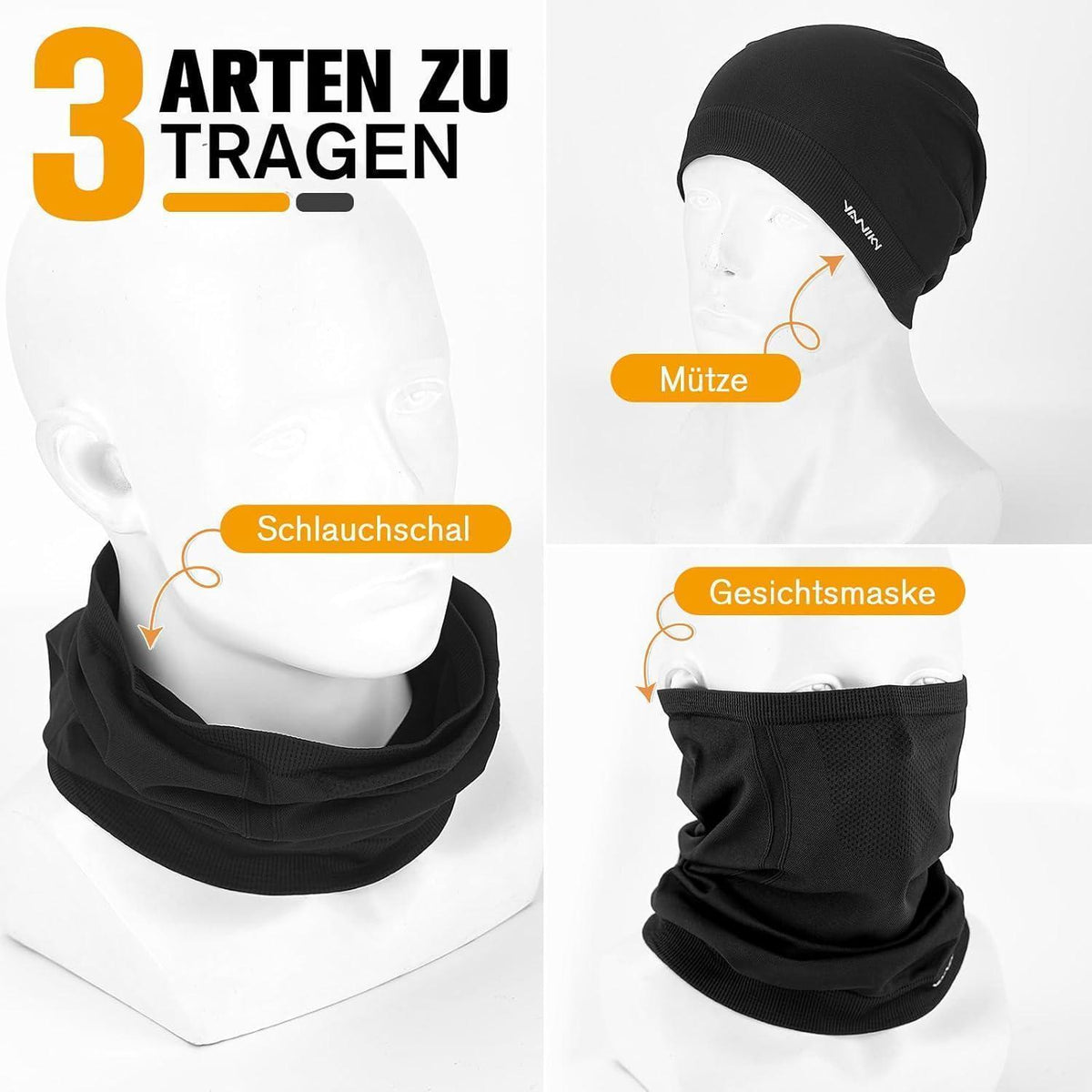 Herren Schlauchschal Winter Loop Schal atmungsaktiv & winddicht