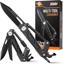 Multitool Karabiner Taschenmesser für Männer Schwarz