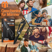 ZOOI Karabiner Taschenmesser 7-in-1 Multitool Schwarz