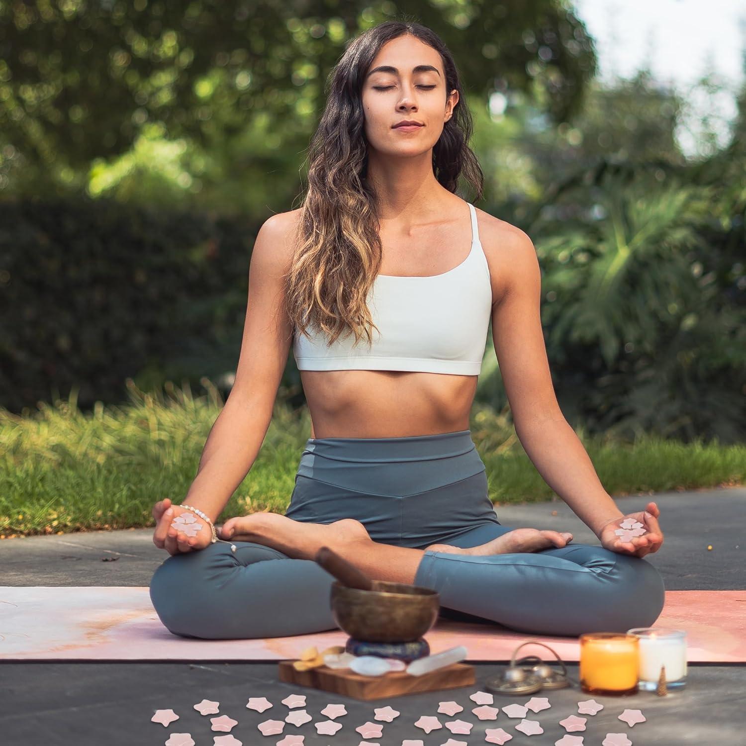 20er Set Sternkristalle Rosenquarz Glückssteine Meditation Deko