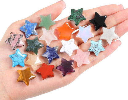 Sternkristall Set Chakra Edelsteine Heilsteine Sterne Kristalle