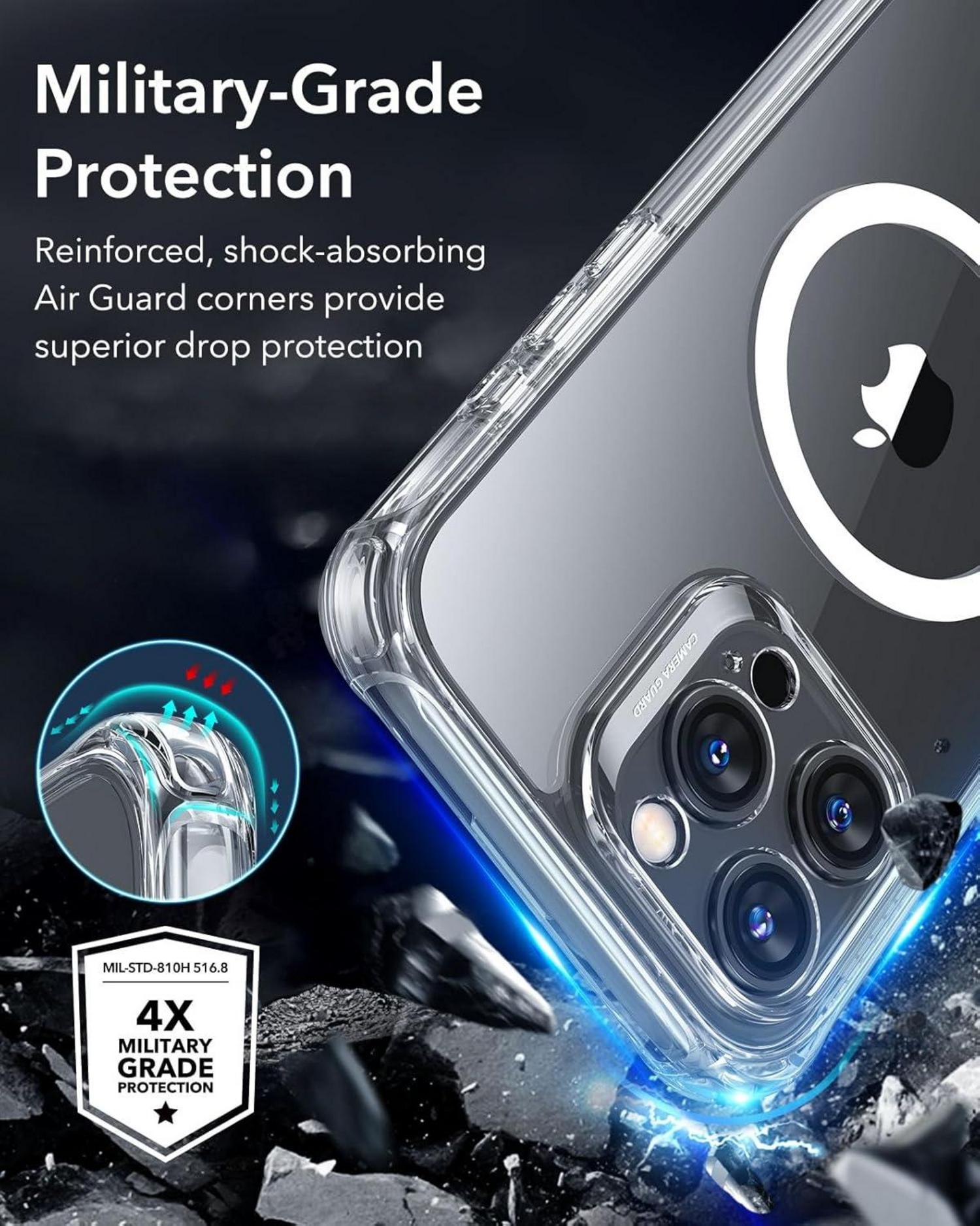 ESR iPhone 16 Pro Max Hülle MagSafe 360 Schutzhülle Klar