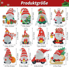 Diamond Painting Weihnachtsanhänger Set 12 Stück Wichtel