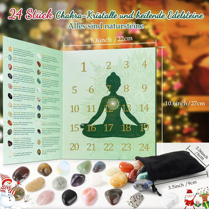 Adventskalender 2024 Frauen Kristalle Chakra Halskette Yoga