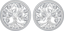 Baum des Lebens Ohrringe Sterling Silber 925 Zirkonia Ohrstecker