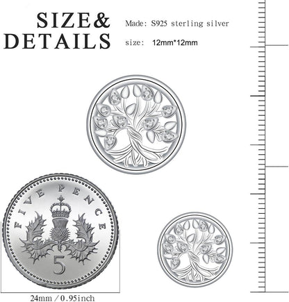 Lebensbaum Ohrringe Sterling Silber Ohrstecker mit Geschenkbox