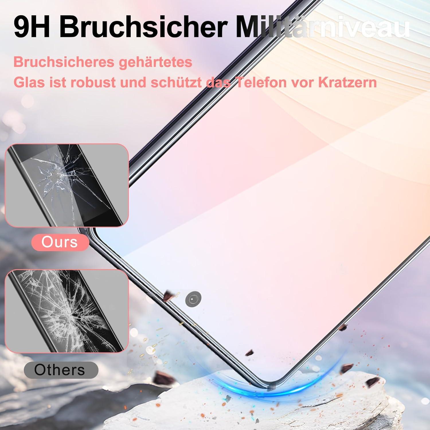 Schutzfolie Panzerglas Samsung Galaxy A71/A72 9H Härte Display-Folie