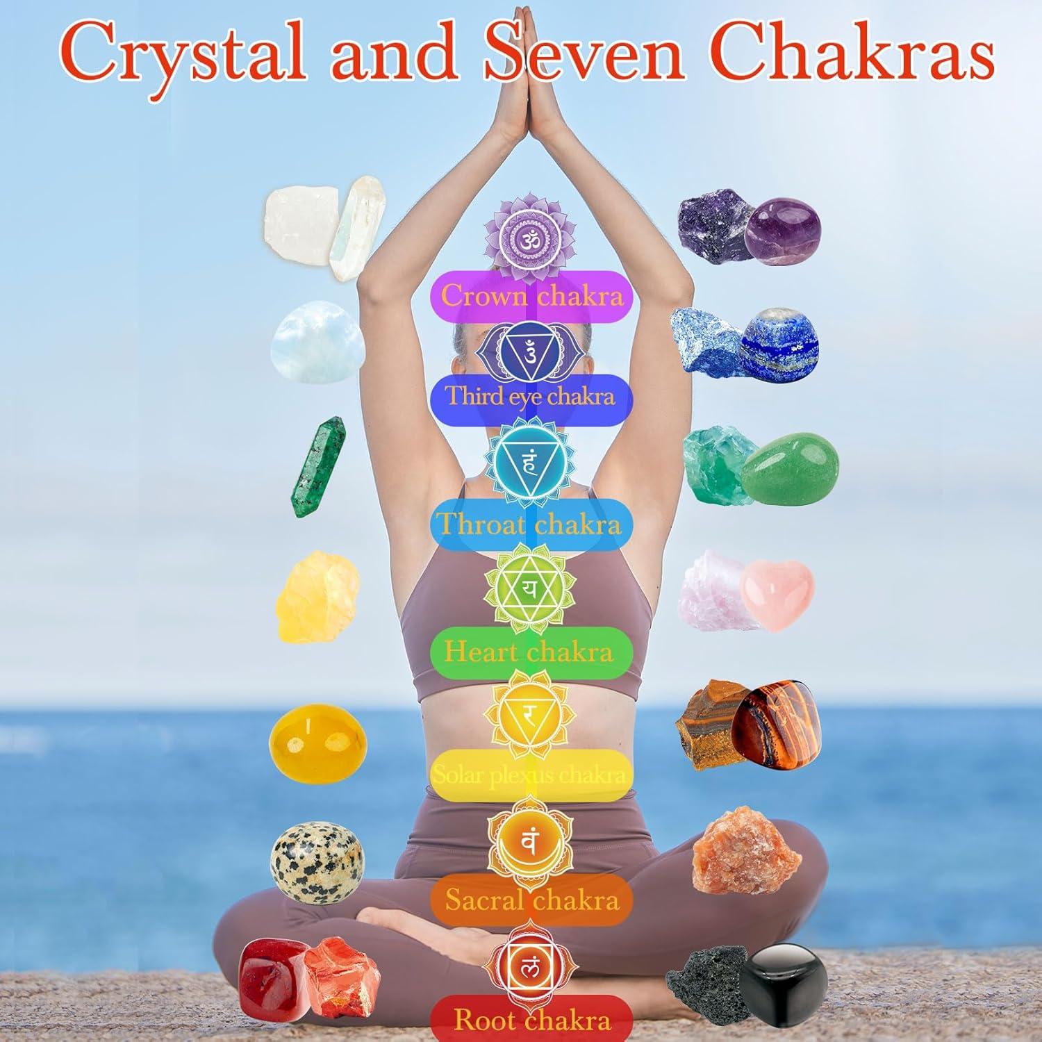 Kristalle Adventskalender 2024 Chakra-Stein Set 24 Tage Countdown