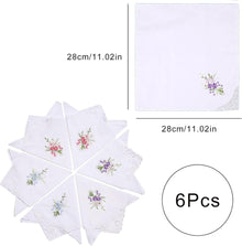6er Set Damen Baumwolle Taschentücher Vintage Spitze Blumen