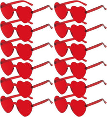 Herz Party Brille Set Lustige Herzform Fasching 12 Stück