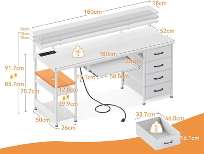 Schreibtisch mit 4 Schubladen, 2