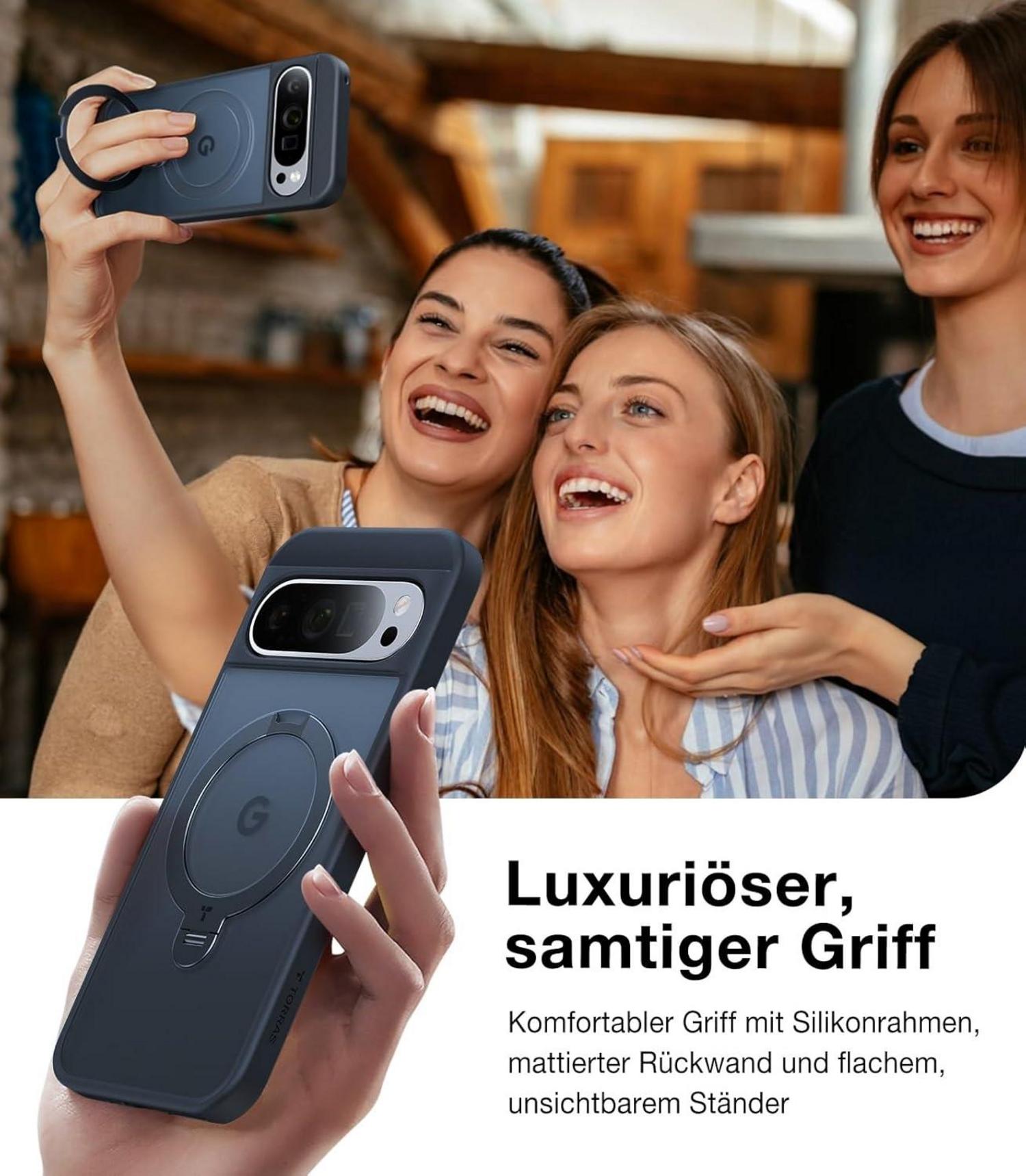 360° Ostand Spin MagSafe Hülle Google Pixel 9/9 Pro Fallschutz Matt