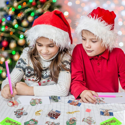 GEEKEO Weihnachten Diamond Painting Schlüsselanhänger