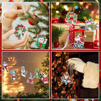 GEEKEO Weihnachten Diamond Painting Schlüsselanhänger