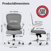 TRALT Bürostuhl Mesh Ergonomischer Schreibtischstuhl Schwarz