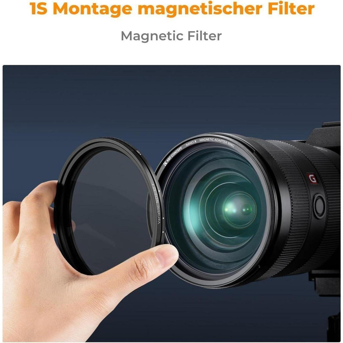 Magnetischer variabler Graufilter 62mm ND2-32 (1-5 Blenden)
