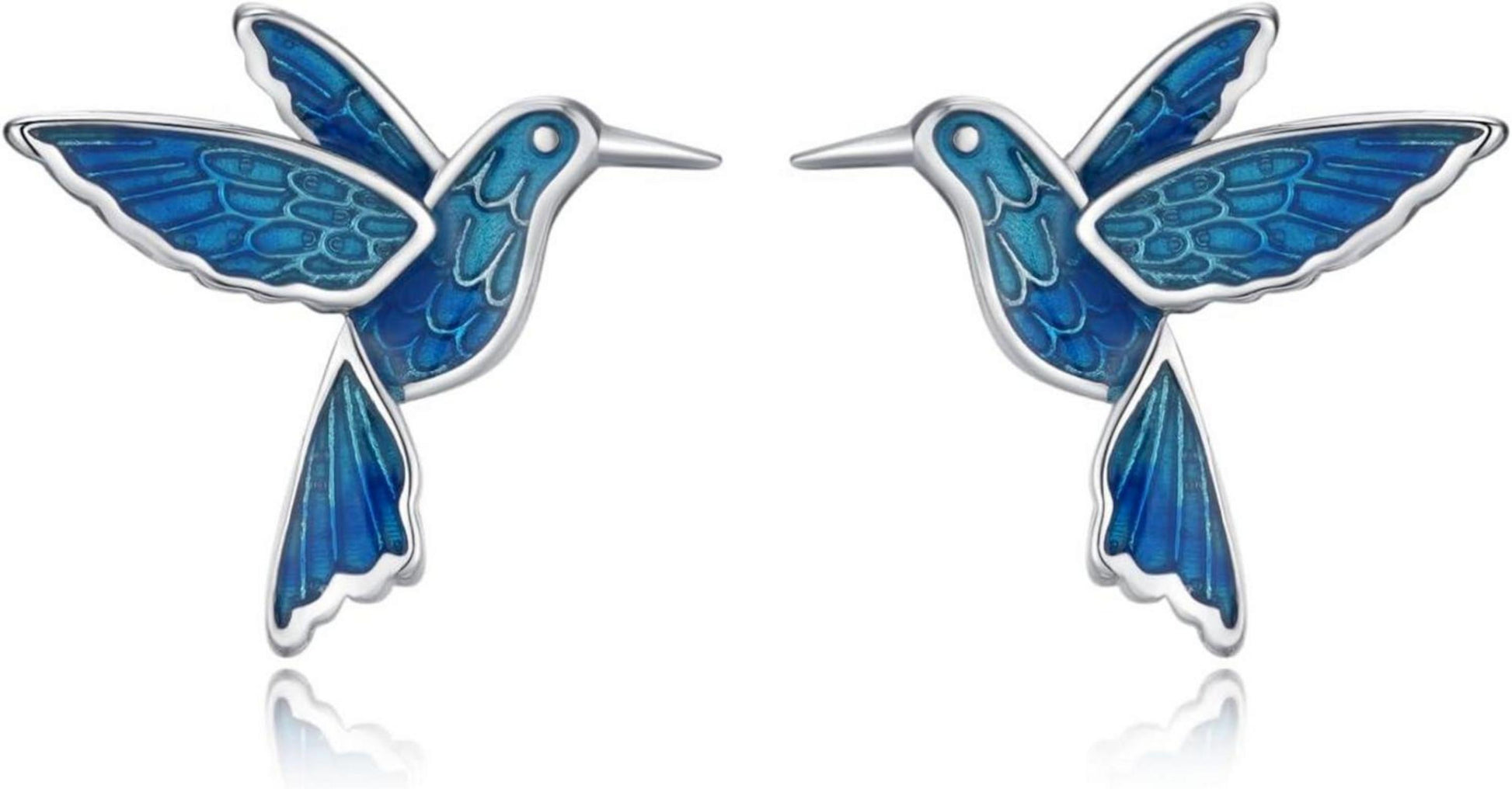 925 Sterling Silber Kolibri Ohrringe Tier Ohrstecker Schmuck