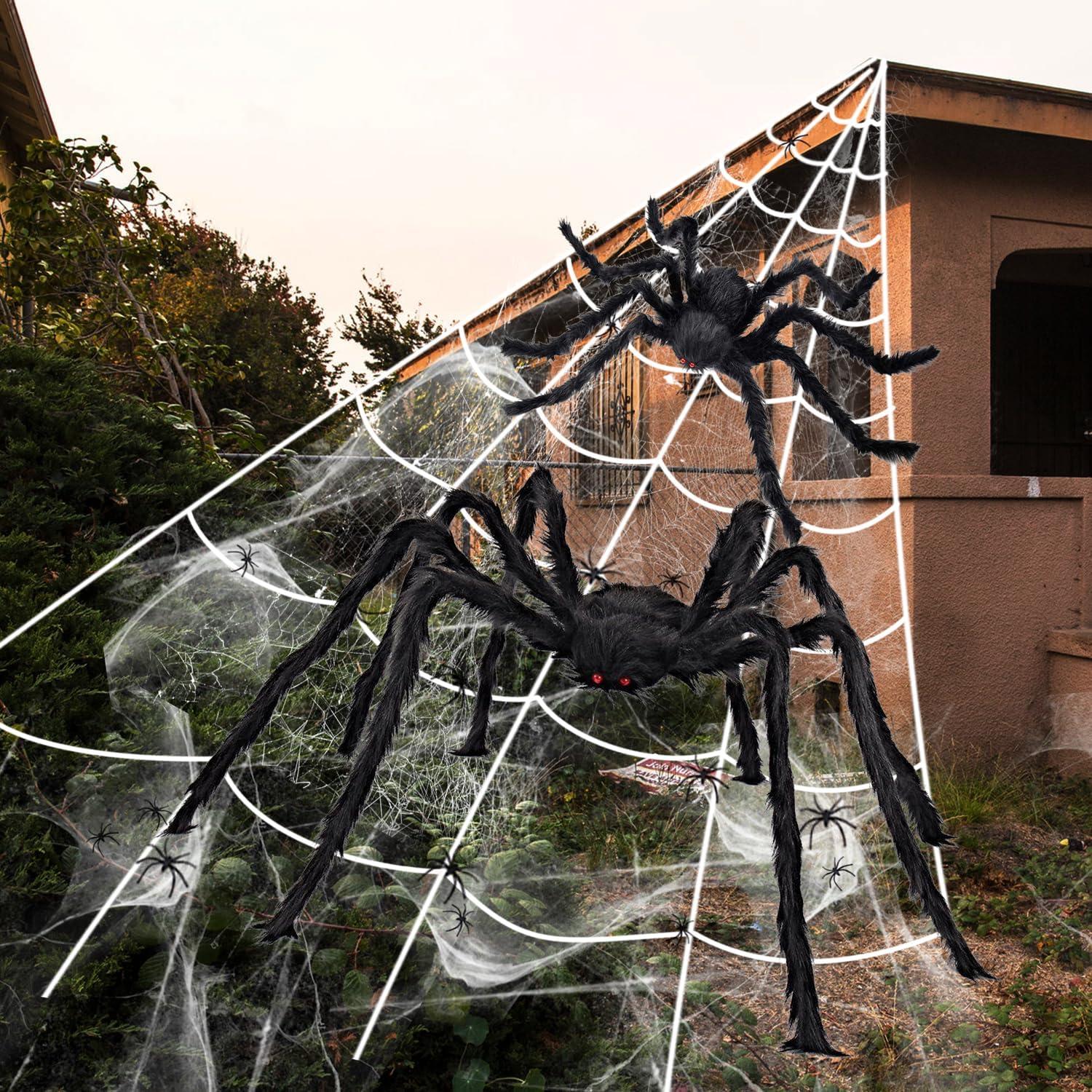 Halloween Deko Outdoor Gruselige Spinnen Garten Dekoration 125cm 75cm