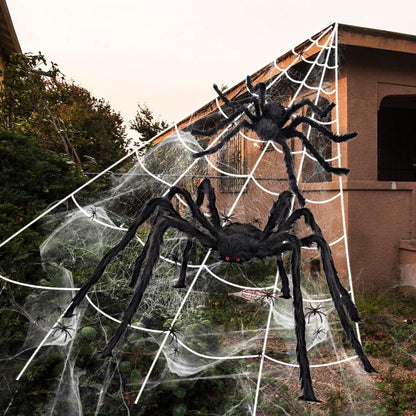 Halloween Deko Outdoor Gruselige Spinnen Garten Dekoration 125cm 75cm