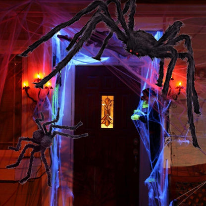 Halloween Deko Outdoor 125cm 75cm Spinnen 4.8m Spinnennetz 30 Mini