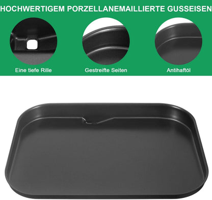 Gusseisen Grillplatte für Ninja Woodfire Pro XL Elektrogrill OG850EU OG901EU - Schwarz